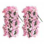 2 tk rippuvat kunstlikku bugenviljat (Bougainvillea Speetabilis), UV-kindel, realistlik v&otilde;lslill, pulmapidu, sise- ja v&auml;listingimused, aed, &otilde;ueala, seinale riputatav, kunstlik &otilde;is E