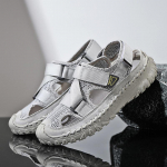 Suvised meeste sandaalid Ehtsast nahast Meeste vabaajajalatsid Meeste Meeste Nahast Sandaalid Meestele Rannajalatsid Rooma meeste kingad 38