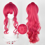 Pinkie Pie Cosplay Parukas 2 Stiili Anime Pinkamena Diane Pie Pikk Punane Lokkis Kuumuskindel S&uuml;nteetiline Juus Halloweeni Parukad + Parukav&otilde;rk One Size