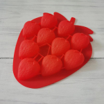 Maasika j&auml;&auml;kuubikuvorm Maasika silikoonvormid &scaron;okolaadi, kommide, koogi, muffinivormi, seebi, k&uuml;psetamise, tarretise, k&uuml;psiste, vaha, v&auml;rvipliiatsite sulatamiseks