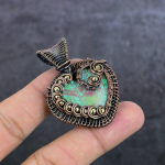 Pink Triplet Opal Handmade Copper Wire Wrap Jewelry Pendant 2.01 e7j83