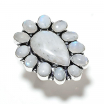 Rainbow Moonstone Handmade 925 Sterling Silver Gift Ring Size 10 t8d73