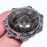 Larvikite Stone Handmade 925 Sterling Silver Jewelry Ring Size 10 v4b69