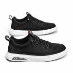 Paeltega nahast moes meeste s&otilde;idukingad 2024 Uus saabumine Hingavad meeste tossud K&otilde;igega sobivad Libisemiskindlad meeste vulkaniseeritud kingad 44 must