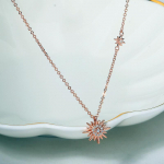 P&auml;ikeselille Kaelakee Valgusluksus V&auml;hemusdisain Lihtne P&auml;evalille &Otilde;iekett 925 silver