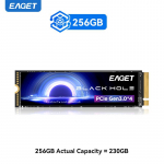 EAGET &Uuml;likiire M.2 NVMe SSD PCIe 3.0 X4 Sisemine Tahkisketas 3500MB/s Lugemiskiirusega 2280 Formaat S&uuml;learvutitele, Lauaarvutitele 256G