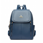 Pehmest nahast seljakott naistele, suure mahutavusega seljakott &otilde;pilasele, koolikott sinine