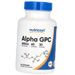 L-alfa-gl&uuml;tser&uuml;&uuml;lfosfor&uuml;&uuml;lkoliin, Alpha GPC 600, Nutricost (72647050) 60caps