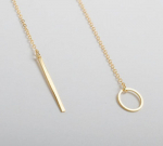 Kuum naiste Y-kujuline ringikujuline keti ehted kaelakee