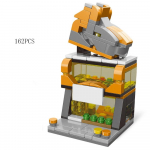 Minipood Turg T&auml;navavaate komplektid Mudel ehitusplokid Hamburger Restoran Jaepood Loominguline arhitektuur S&otilde;ber T&uuml;druk Linn