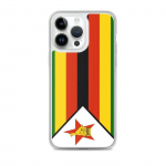 Coque iPhone &ndash; mitmev&auml;rviline &ndash; Drapeau Zimbabwe &ndash; Souple &ndash; &uuml;hilduv iPhone 14 Pro Max