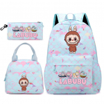 3 tk/komplekt Seljakott t&uuml;drukule kooli teismelisele &otilde;pilasele seljakott naistele seljakott l&otilde;unakottide ja pliiatsikotiga, kalasoomuste stiilis kotid