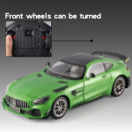Suur 1:18 Mercedes-Benz AMG GTR Mudelauto Metallist Diecast S&otilde;iduk Kollektsioneeritav Hobi Heli ja Valgus T&otilde;mba Tagasi Miniatuurne M&auml;nguasi Poistele Lastele Kingitus roheline