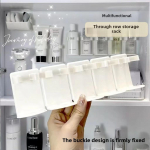 Seinale paigaldatav vannitoa hoiuriiul-korraldaja, kleepuv riiul tualettarvete, kosmeetika, du&scaron;itarvikute jaoks 5 pcs