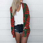 Naiste moe vaba vabaaja tasku j&otilde;uluprint kardigan jope tops L