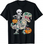 Skeleton Riding Mummy Dinosaurus T REX Halloweeni naljakas k&otilde;rvitsa T-s&auml;rk M