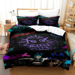 Anime Arcane Voodipesukomplekt JinX 3D-tr&uuml;kiga Tekikottikomplekt 1-2 padjapuuriga &Uuml;heinimese King Size M&auml;ng Arcane Lastele T&auml;iskasvanute Magamistuppa Eusingle135x200cm