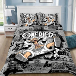 &Uuml;heosalised tekikotid ja padjap&uuml;&uuml;rid, Luffy multikaprint laste voodipesukomplekt, magamistoa kaunistus t&auml;iskasvanud poisi kingitused 135x200cm