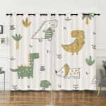 Kardin Loomade Illustratsioon Dinosaurus Pingviin Kardin Digitaaltr&uuml;kk Pimendav Kardin Ilma Puurimiseta 97cm*114cm*2