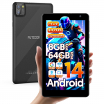Android 14 tahvelarvuti 5G WiFi WiFi 8 GB RAM 64 GB ROM kuni 1 TB microSD-kaart A523 2 MP 8 MP topelt 3500 mAh GMS GPS IPS 340 g minitahvelarvuti 7-tolline + 6, + +