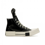 Rick Owens x Converse TURBODRK Chuck 70 High Must Lakk Unisex Tossud Egret Luuvalge A01291C 36.5