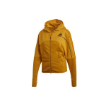 Adidas Geomeetrilise Mustriga Kapuutsiga Jakk Raglaanvarrukatega Naiste Jakk Kuldne FT6774 L