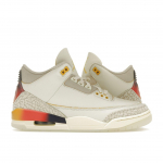 J. Balvin x Air Jordan 3 Retro Medell&iacute;n Sunset Unisex tossud Kreemjas Mitmev&auml;rviline FN0344-901 40.5