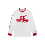 Vans X Se Bikes Kirjatr&uuml;kiga &Uuml;mmarguse Kaelusega Pikkade Varrukate T-s&auml;rk Meeste Topid Valge VN0A5E3UZ4F L