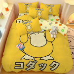 Pikachu tekikott ja padjap&uuml;&uuml;ride komplekt, multifilmi kahepoolse tr&uuml;kiga voodipesukomplekt, laste tekikott ja padjap&uuml;&uuml;r, suur magamistoa kaunistus, kingitus 135x200cm