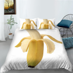 Kollane Banaan Voodipesu Komplekt Magus Troopiline Puuvili Tekikate Kuninga/Kuninganna Suurus Lastele T&auml;iskasvanutele Taimetoitlastele 2/3 tk Pol&uuml;ester Tekikate EU single(135x200cm)