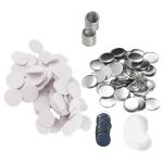 100 komplekti 58mm peegel&uuml;marad n&ouml;&ouml;pide osad DIY t&uuml;hjad roostevabad plekk-n&ouml;&ouml;bi valmistamise tarvikud k&auml;sit&ouml;&ouml;ks white
