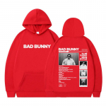 R&auml;ppar Bad Bunny Graafiline Huppar DTMF DeBi TiRAR MaS FOToS Vintage Meeste Pikkade Varrukatega L&otilde;tv Fliis &Uuml;legabariidiline Treening&uuml;likond Streetwear S