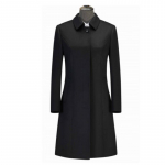 Teluoman Unisex Professional Winter Wool Blend Mid-Length Coat 3XL
