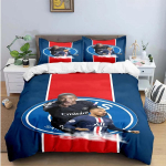 Mood Jalgpall M-Mbappe Digitr&uuml;kk Voodipesukomplekt Tekikott Tekk Voodi Noored Lapsed T&uuml;drukud Poisid S&uuml;nnip&auml;evakingitus AU Queen(210x210cm)