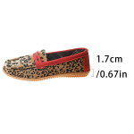 Moodsad Roosad Leopardi Mustriga Mokassiinid Naistele Pehme Kivist Tald Loafers Daamide Mood Hobusekarvad Slip-on Lamedad Kingad Suur Suurus 36 leopard