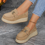 Moodsad naiste tossud V&auml;litingimustes libisemiskindlad S&uuml;gisesed slip-on tossud Platvormiga slip-on Vabaaja disainerkingad Uued Suured suurused Zapatos De Mujer 35 aprikoosi