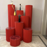 Punased ja valged kokkupandavad Rooma sammaste kaunistused pulmadeks, kaubanduskeskusteks, kihlumisteks, s&uuml;nnip&auml;evadeks, magustoidulaudadeks