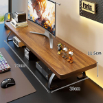 Lauaarvuti monitori t&otilde;stja ja s&uuml;learvuti alus koos hoiuruumiga