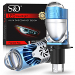 2 tk H4 LED topeltprojektoriga esitule pirnid Canbus HB2 9003 LED-l&auml;&auml;ts esituli 100W 60000LM 6500K autotuled kaugtuli/l&auml;hituli auto mootorratta lambi jaoks LHD H4/9003/HB2 Hi/Lo