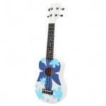 Ukulele Hawaii 4-keeline kitarr algajatele Lastele T&auml;iskasvanutele &Otilde;pilase pill koos kandekotiga 21 tolli Sinine lill