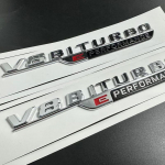 2 tk 2024 Uued t&auml;hed numbrid V8 BITURBO E PERFORMANCE m&auml;rk Auto kaunistusm&auml;rk Kleebis S63L SL63s GT63s m&auml;rgile Tarvikud