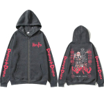 Anime Dorohedoro Kaiman Graafiline T&otilde;mblukuga Huppar Mehed Naised Gooti Manga Rock T&otilde;mblukuga Jakk Meeste Hip Hop &Uuml;legabariidiline T&otilde;mblukuga Dressipluus M black