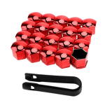 Rattamutri kork (Komplektis 20) Rattapoldi kate 0,7 tolli (17 mm), 0.7 21mm punane