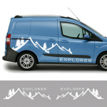 Auto k&uuml;ljeukse kleebised Ford Transit Courier haagisbussi graafika m&auml;gistiilis vin&uuml;&uuml;ldekoori kleebised auto h&auml;&auml;lestus Carbon Fiber