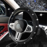 Siser&otilde;ngas puudub teemant Full Diamond Flash Uus elastne rooliratta katte auto k&auml;epide must