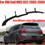 Balck Car tagumise hajuti huule ja tagumise k&uuml;lje jaoturid VW jaoks Golf MK5 R32 2005-2009 tagumise p&otilde;rkeraua huulehajuti spoileri jaoturi jaoks