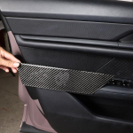 Porsche Taycanile 2022 Pehme s&uuml;sinikkiust autoukse paneelide katteviimistluskleebis Salongi auto Carbon Fiber