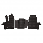 Dywaniki samochodowe gumowe do: Ford Transit Custom FL van, automat (2017-2021) - czarne, dopasowane