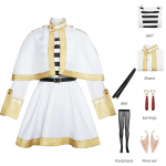 Anime Frieren matustel Frieren Cosplay Kost&uuml;&uuml;m Kleit Kleit Mantel Seelik V&ouml;&ouml; K&otilde;rvar&otilde;ngad Komplektid Naistele Halloween XXXL