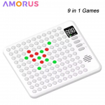 9-in-1 Multifunktsionaalne nutikas lauam&auml;ng Elektrooniline male backgammon, Go, trips-traps-trull, mutim&auml;ngu p&uuml;&uuml;dmine Combe lastele perele lauale Electronic Chess Set valge